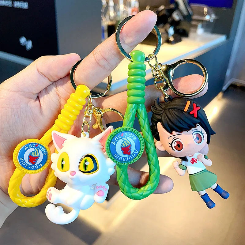 

Anime Suzume No Tojimari Keychain Iwado Suzume Dajin Cat Pendant Key Chain Bag Car Keyring Hanging Jewelry llaveros Gifts