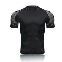 military army tactical compression t shirt camo short sleeve combat shirts men quick dry base layer outdoor hiking hunting shirt