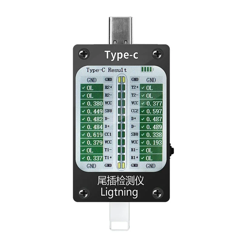 Фото USB-зарядка V68, полный спектр автоматической хвостовой вилки, Android Type-C/для устройства Apple, инструмент обнаружения хвостовой вилки устройства №2