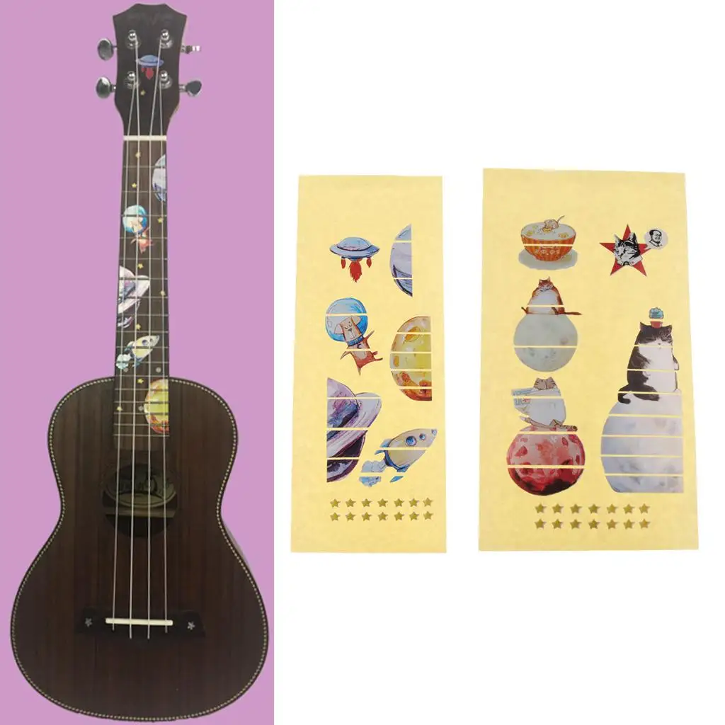 Tooyful укулеле Uke Mini 4 String инкрустация гитары наклейка маркер грифа Decal