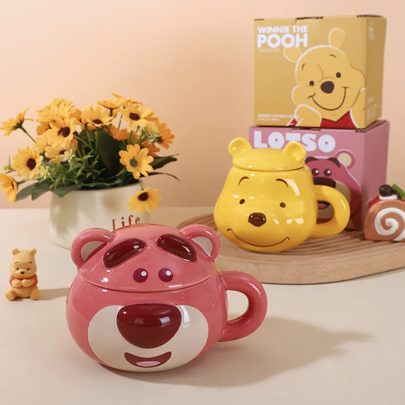 Дисней Винни Пух Лотсо Оггин Медведь Милая мультяшная чашка для воды Kawaii