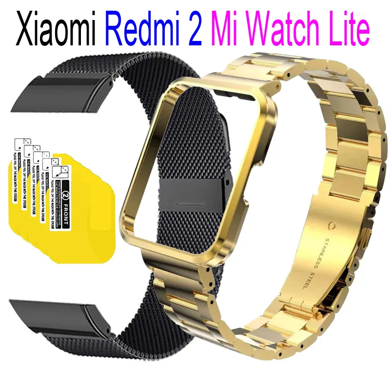 

Bracelet For Xiaomi Redmi Watch 2 Lite Mi Watch Lite Watch Strap Milanese Stainless Steel Watchband