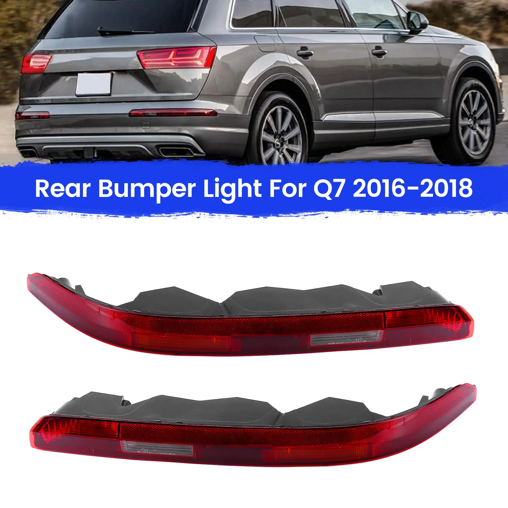 

Задний бампер для Audi Q7 2016-2018, 4 лампы