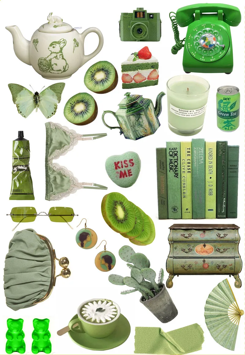 

22 _ зеленая домашняя мебель, платье, винтажная наклейка, сделай сам, рукоделие, скрапбукинг, альбом, нежелательный журнал, декоративные наклейки