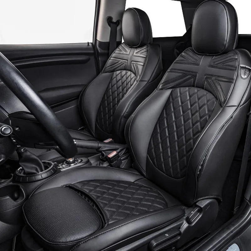 Фото Полный кожаный комплект чехлов для автомобильных сидений, для Mini Cooper F54 F55 F56 F57 F60, аксессуары для интерьера автомобиля Clubman №1