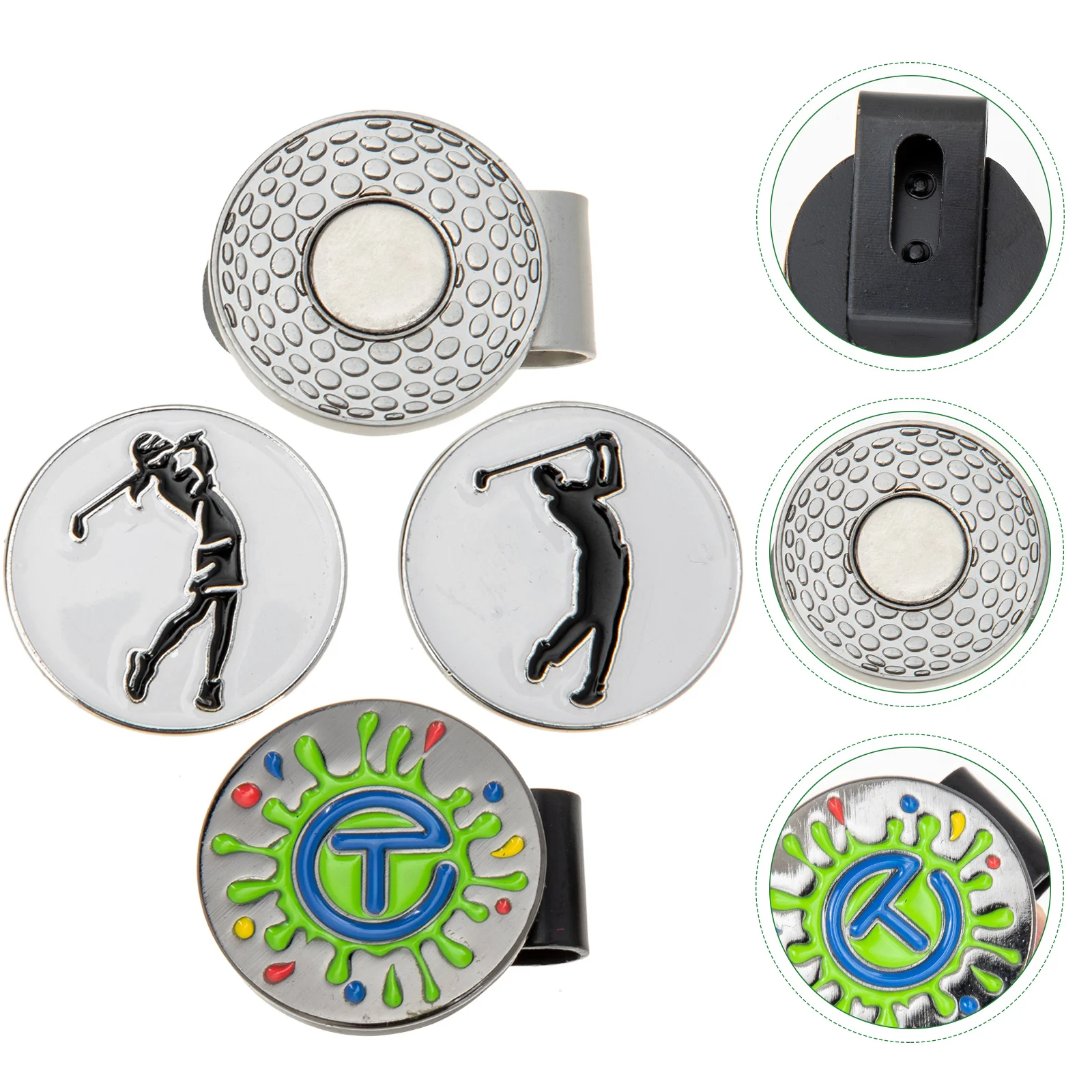 

5 Pcs Golf Hat Clip Decorative Marker Men’s Delicate Ball Golfing Supply Zinc Alloy Golfs Portable Convenient Man