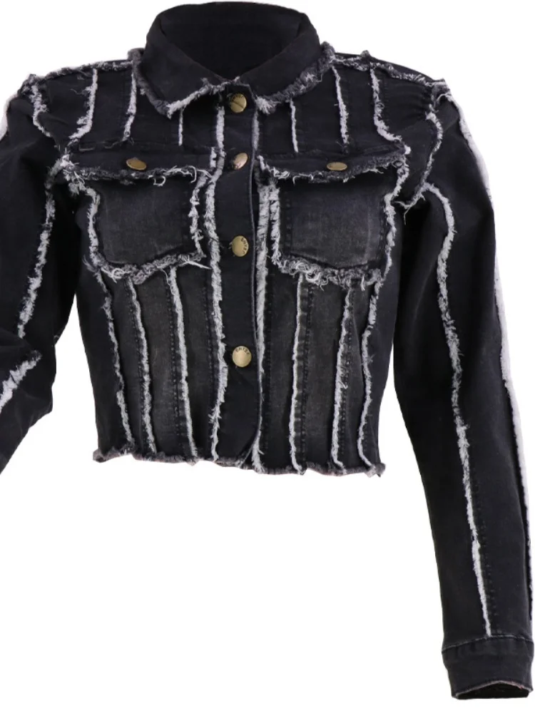 Женские джинсовые куртки новинка 2024 Повседневная приталенная ковбойская