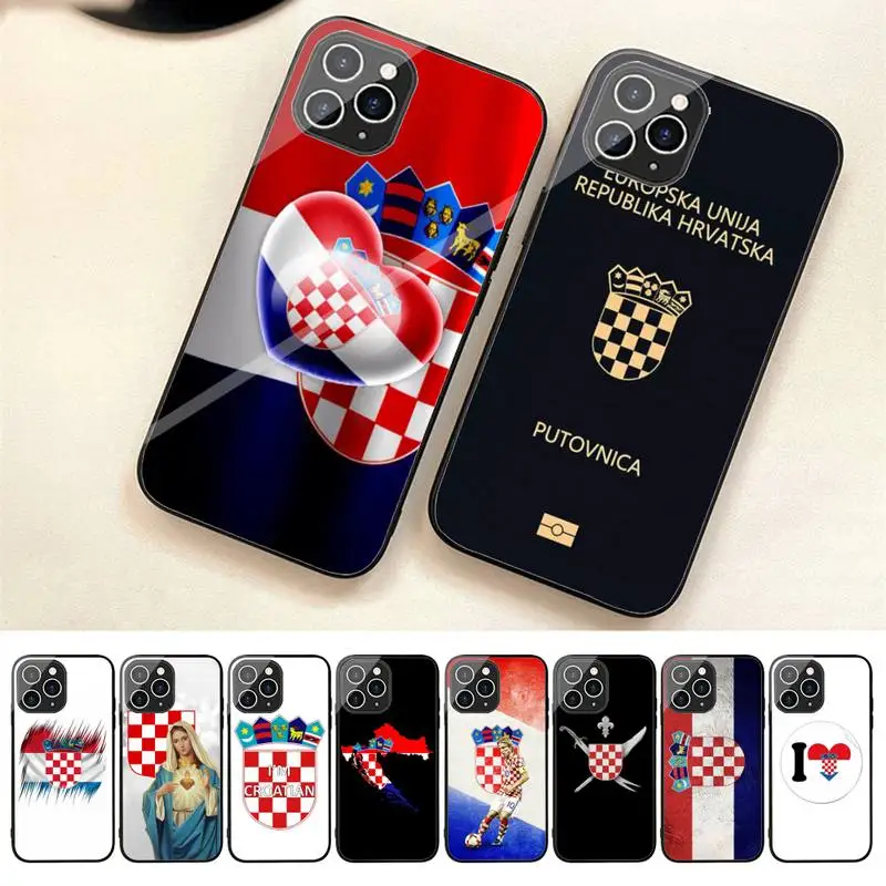 

Croatia Flag Phone Case For Iphone 7 8 Plus X Xr Xs 11 12 13 14 Se2020 Mini Promax Tempered Glass Fundas