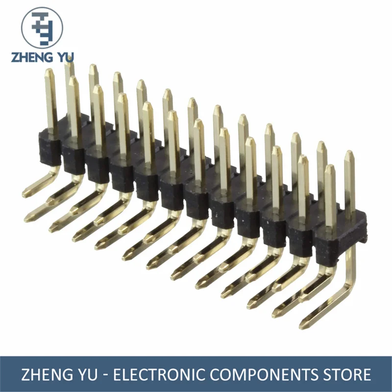

61302421021 2.54MM 24Pin PA6T Gold Double Row Bent Needle Right-angle Installation