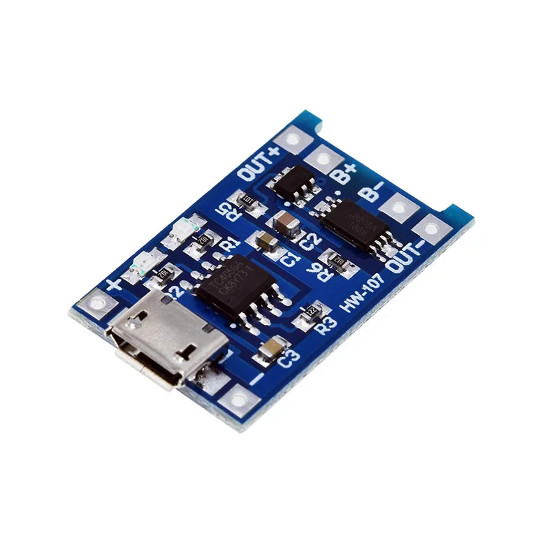 Фото DIY Type-C Micro USB 5V 1A 18650 TP4056 модуль зарядного устройства литиевой батареи зарядная плата с защитой два в одном №4