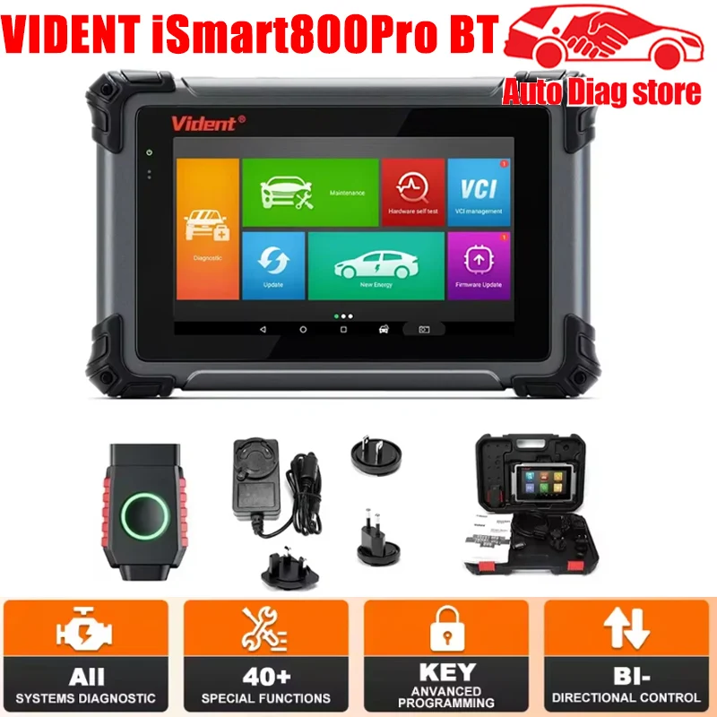 Фото VIDENT iSmart800Pro BT автомобильные диагностические инструменты OBD2 сканер Bluetooth 40, функция сброса, программатор ключей, активный тест с CAN FD и DOIP №1