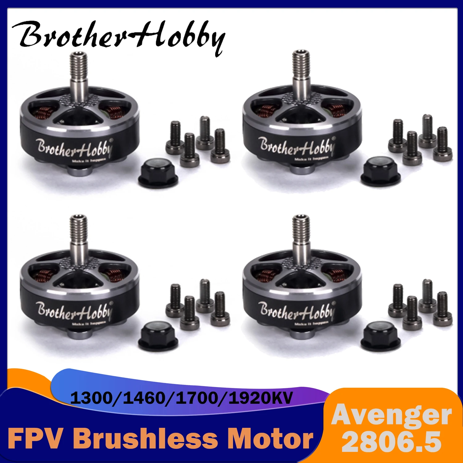

BrotherHobby Avenger 2806.5 RC FPV Motor 1300/1460/1700/1920KV 4-6S Brushless for Airplane Racing Drone Quadcopter Mutirotor Toy