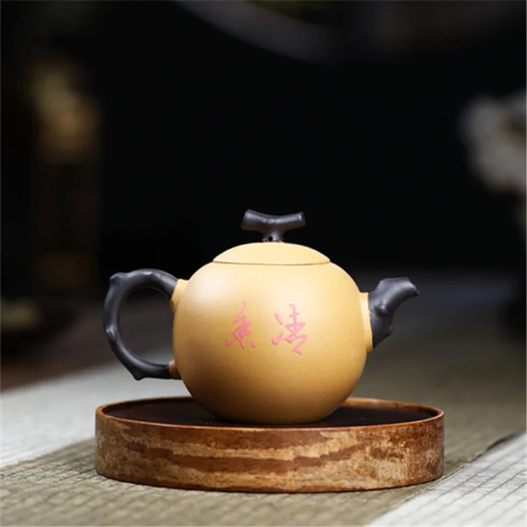 

Yixing Authentic tea pot purple clay Plum Dragon Egg Teapot Ore beauty kettle Handmade Tea set Customized gifts 250ml