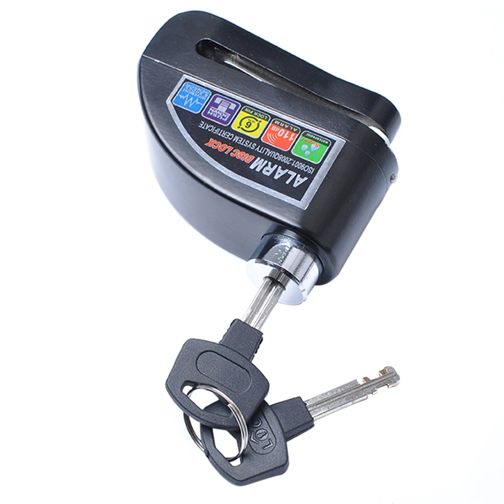 

A0194-Aluminum alloy disc brake lock Motorcycle and Scooter Anti-theft Disc Brake Lock Security Alarm Padlock Black and Yellow