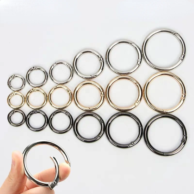 

20PCS 18-48mm Openable Metal Spring Gate O Ring Leather Bag Belt Strap Buckle Dog Chain Snap Clasp Clip Trigger Luggage Keyring