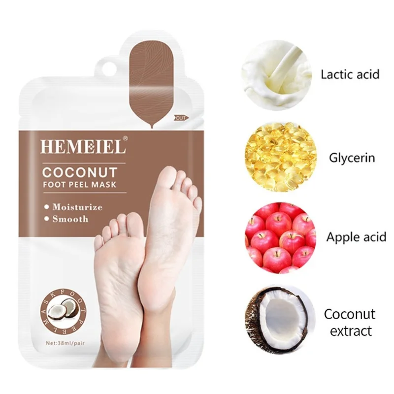 

1 Pair Foot Mask Socks Exfoliating Peel Peach Lavender Aloe Vera Plantifique Pedicure Dead Skin Remove Skin Care Moisturizing