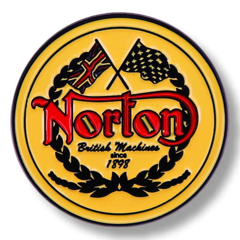 

Norton British Motorcycles Machines Enamel Pin Brooch Metal Badges Lapel Pins Brooches for Backpacks Luxury Jewelry Accessories