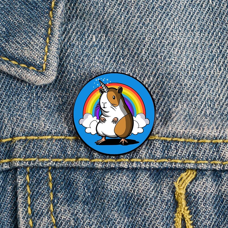 

Bubu the Guinea Pig Unicorn Pin Custom Funny Brooches Shirt Lapel Bag Cute Badge Cartoon Jewelry Gift for Lover Girl Friends