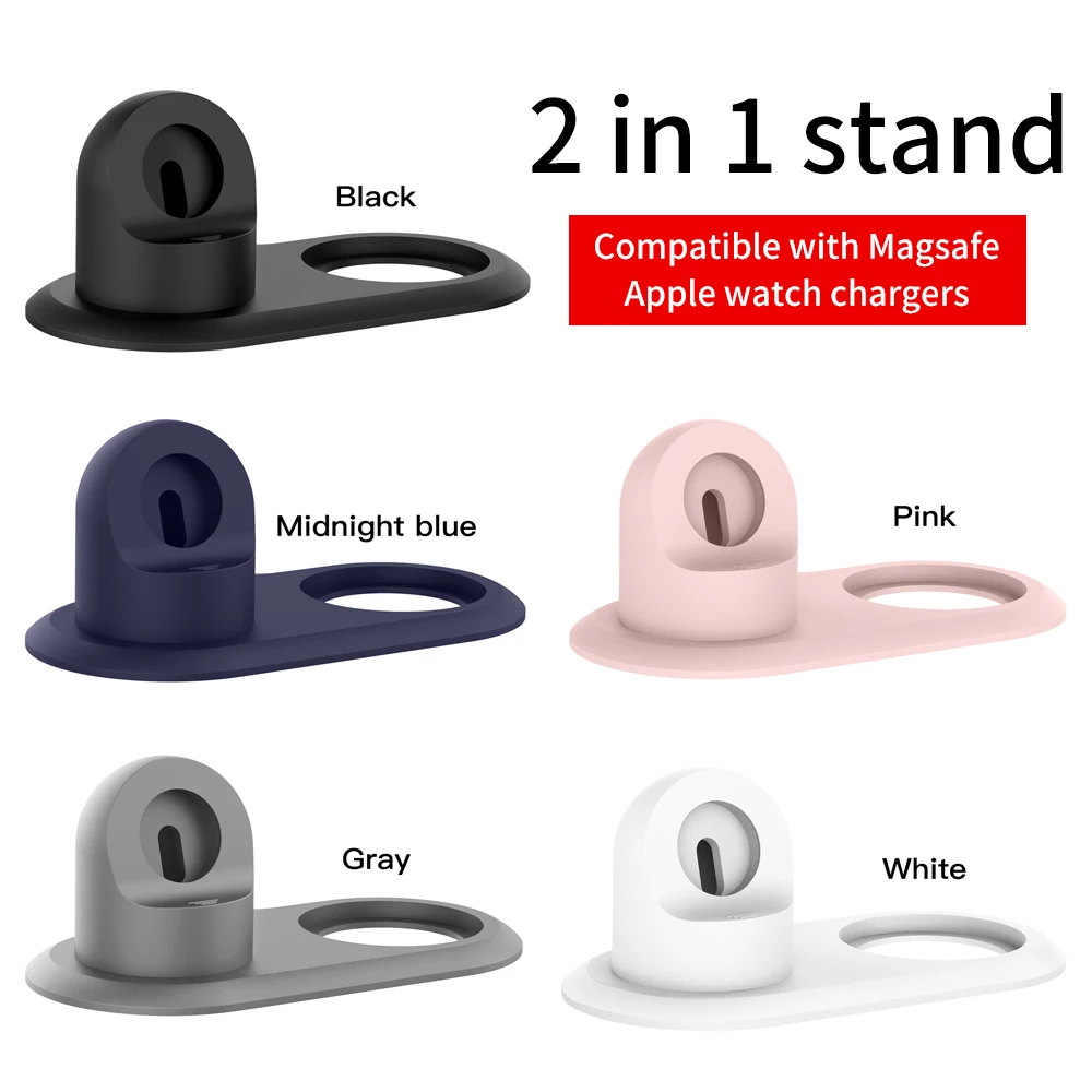 2in1 Charging Stand for Apple watch 42mm 38mm charger station dock iwatch series 7 6 5 4 3 se for IPhone 12 13 Smartphone