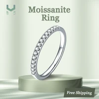 classic one line 925 silver high clarity d color vvs1 laboratory created original moissanite diamond ring for women