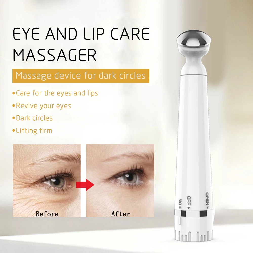 

New Sale Mini Electric Vibration Portable Eye Massager Anti-Ageing Wrinkle Dark Circle Pen Removal Rejuvenation Beauty Care