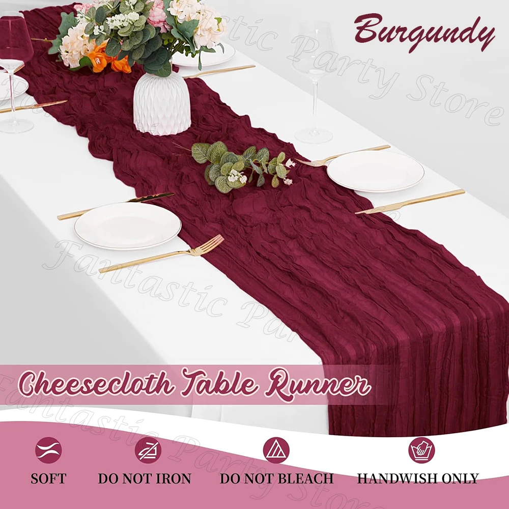 

Дорожка для стола бордовая из полиэстера