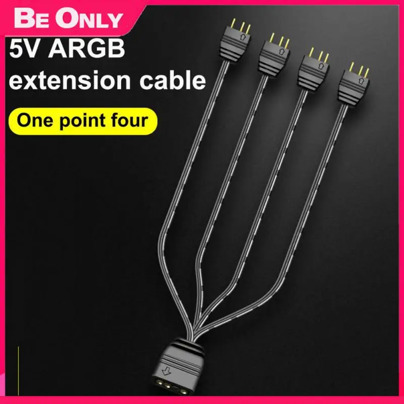 

5v Line Expansion 1 In 2 / 1 In 4 Widely Compatible Synchronization Hub Black 3pin 5vargb Extension Line Extension Cord