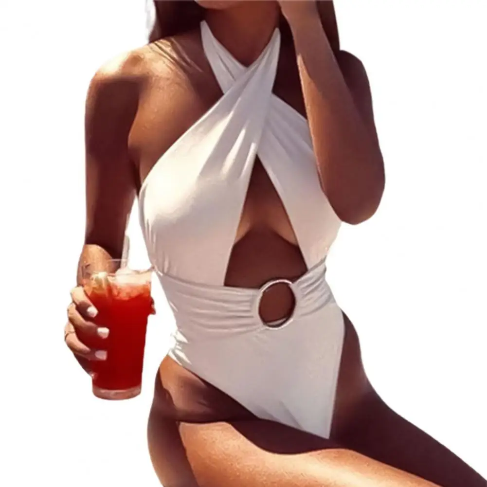 

Летний Цельный купальник, женский купальный костюм с высокой талией, женский купальник с подкладкой, женский купальник