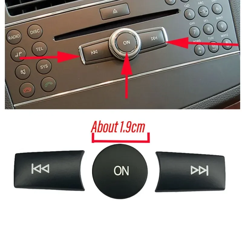 

Крышка кнопки регулировки громкости автомобильной консоли + кнопки мультимедийного переключателя панели CD, подходящие для Mercedes Benz C E Class W204 W212 GLK X204