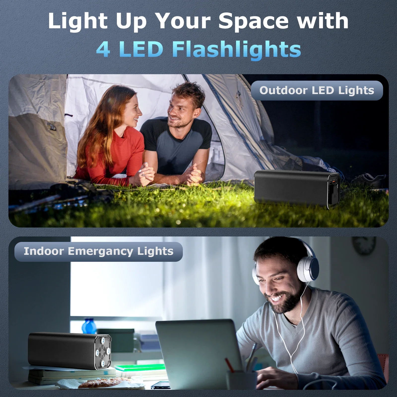 Портативный блок питания с розеткой переменного тока