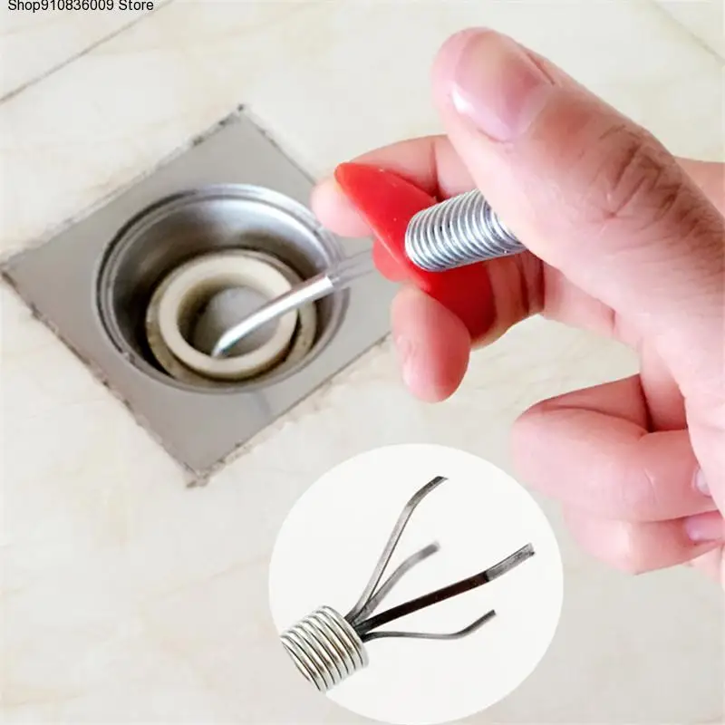 

Bendable Hand Shake Sewers Clip Junk Pickup Toilet Drain Cleaner Bathroom Drain Hair Removal Tool Kitchen Sink Cleaner