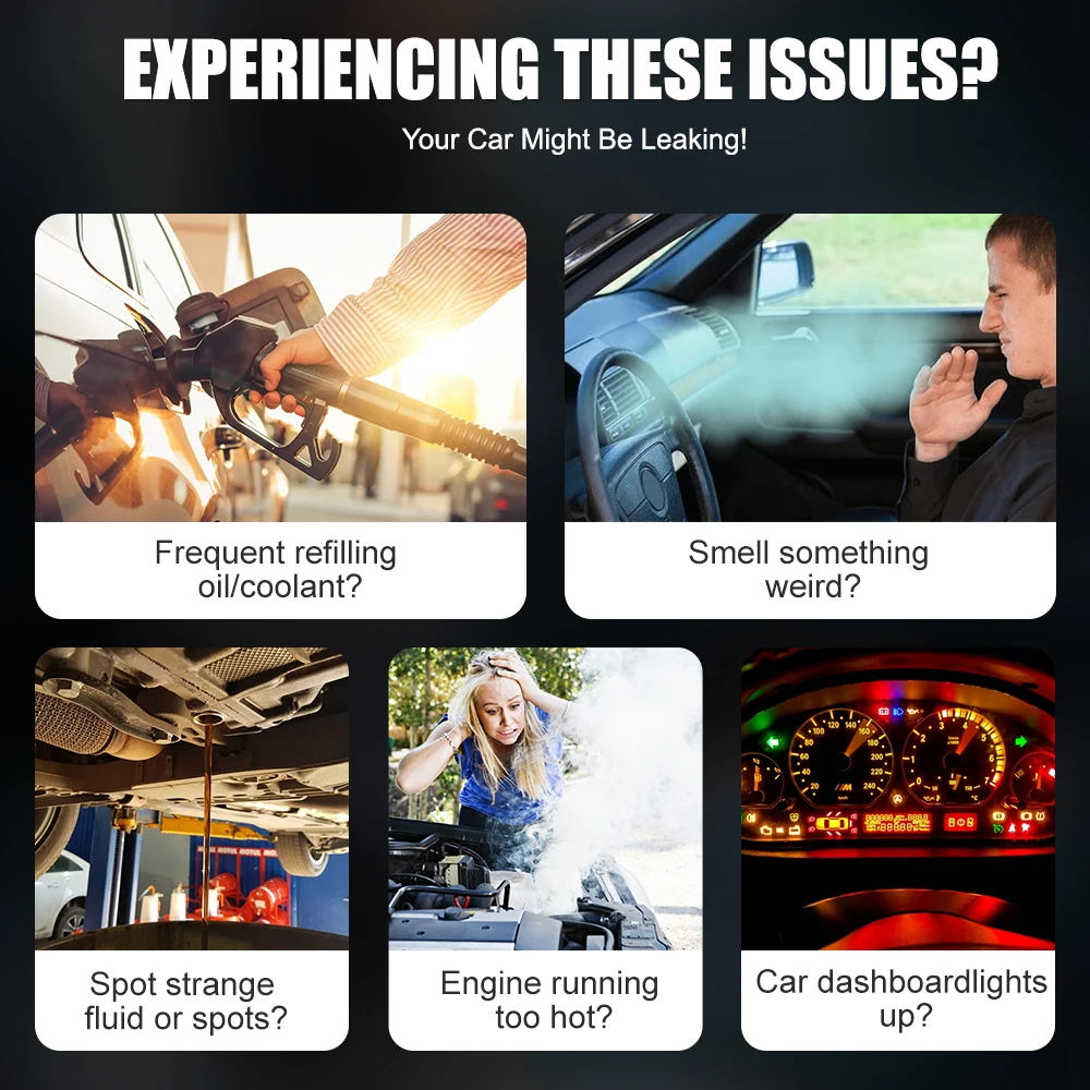 Автомобильный детектор утечки дыма FOXWELL SD203 с воздушным насосом 12 В