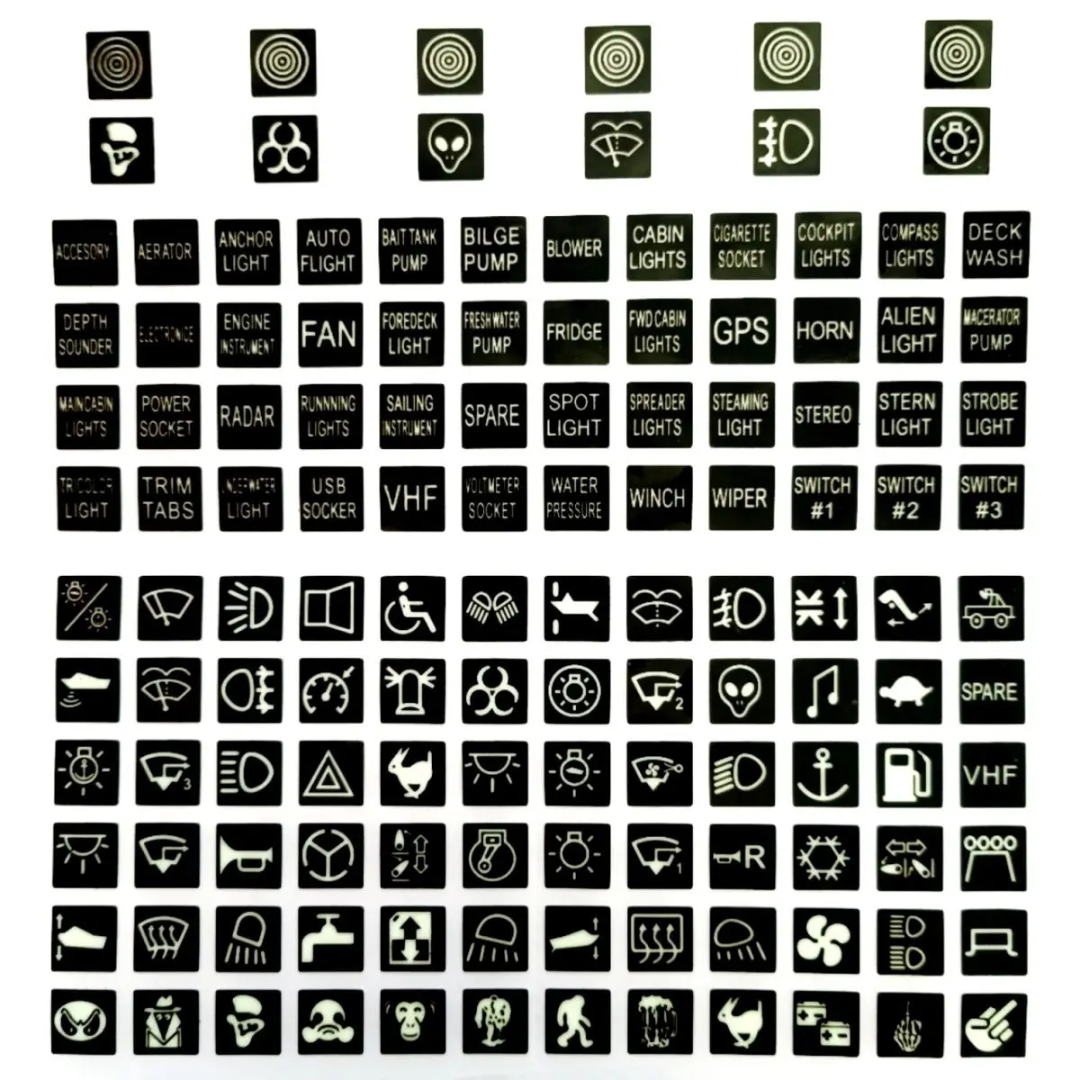 Автомобильная светящаяся наклейка Многофункциональная кнопка для Toyota Highlander Camry