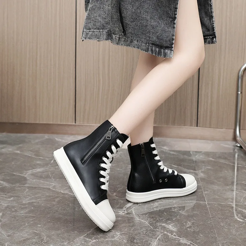 Туфли женские из лакированной кожи Классические повседневные кроссовки на