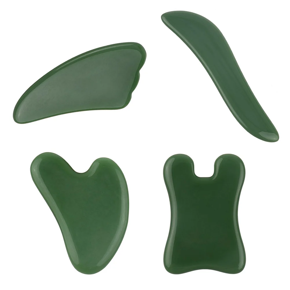 

4Pcs SPA Treatment Massager Irregular Scraping Board Pain Relief Plate (Green)
