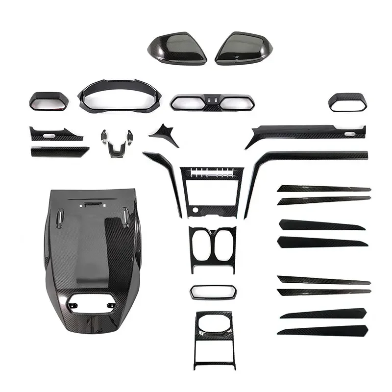 Hochwertige Tige ENE Kohle faser Aufkleber Paste Stil Авто Interieur Kits Verkleidungen Streifen Autoteil für фонарь Lamborghin