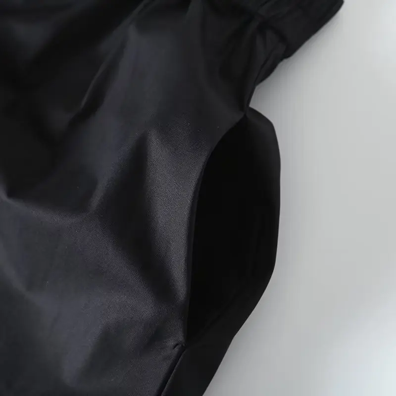 Женская хлопковая юбка средней длины с высокой талией и разрезом