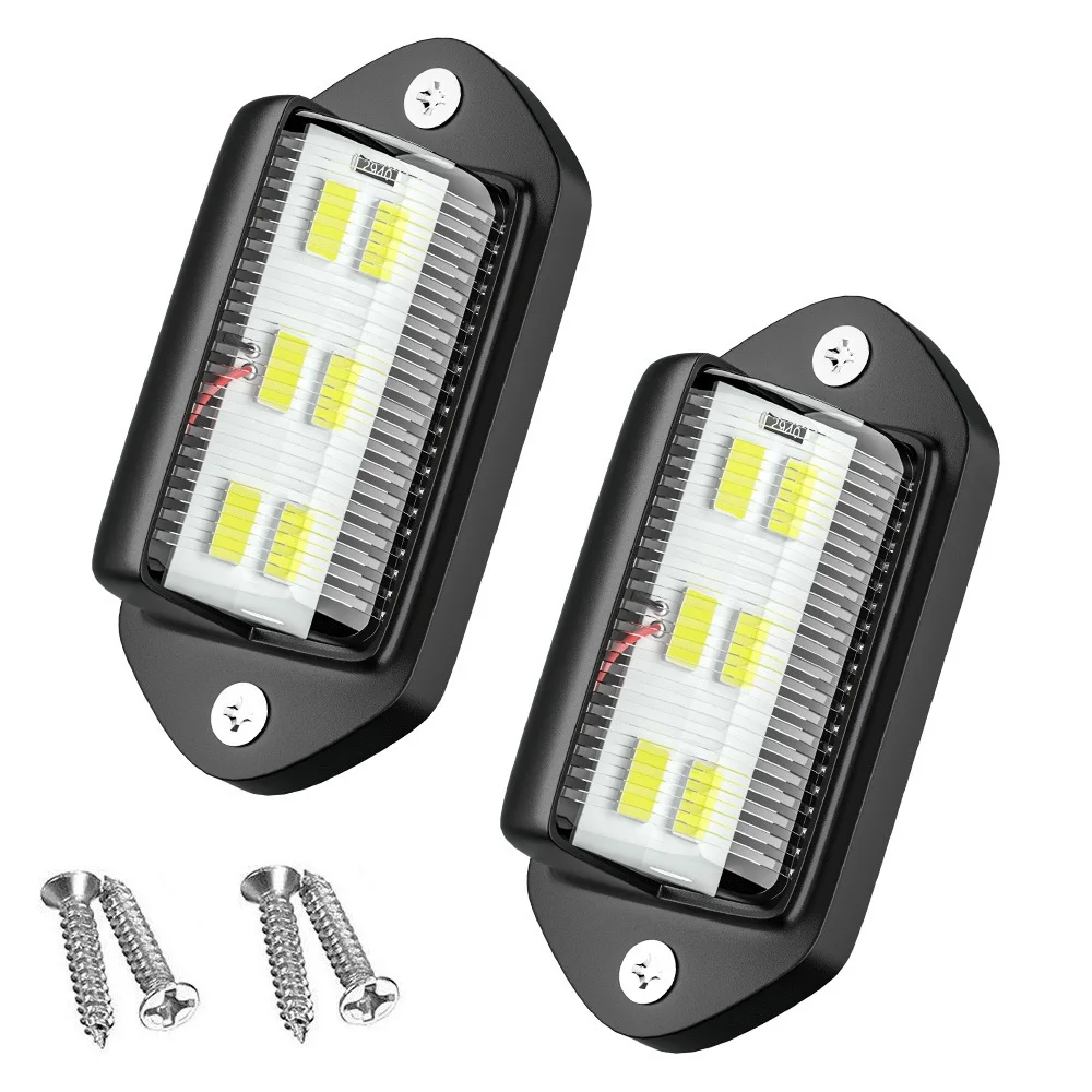 

Подсветка номерного знака автомобиля 12-24 В, авто задний фонарь, боковая фара, подножка для внедорожника, грузовика, прицепа, фургона