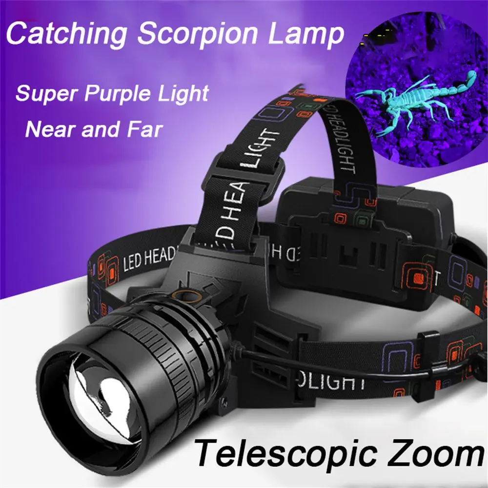 

Outdoor Head-mounted Super Bright USB Rechargeable Head Torch Headlamp Headlight Scorpion Lamp