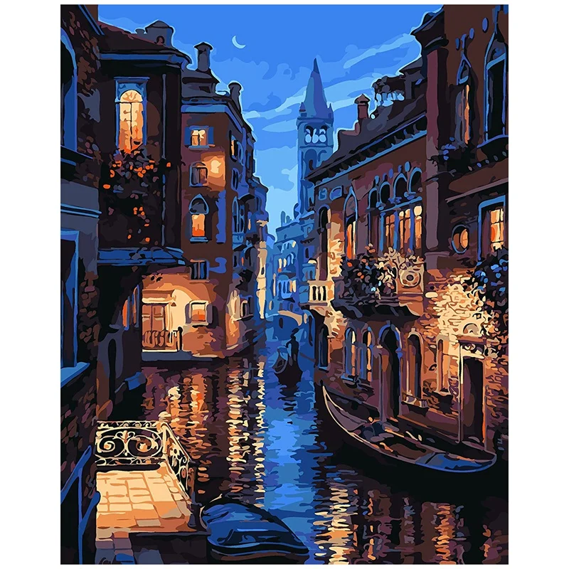 

Adult Digital Painting, Digital Kit Painting On Canvas, Children's Beginner Oil Painting Kit-Venice