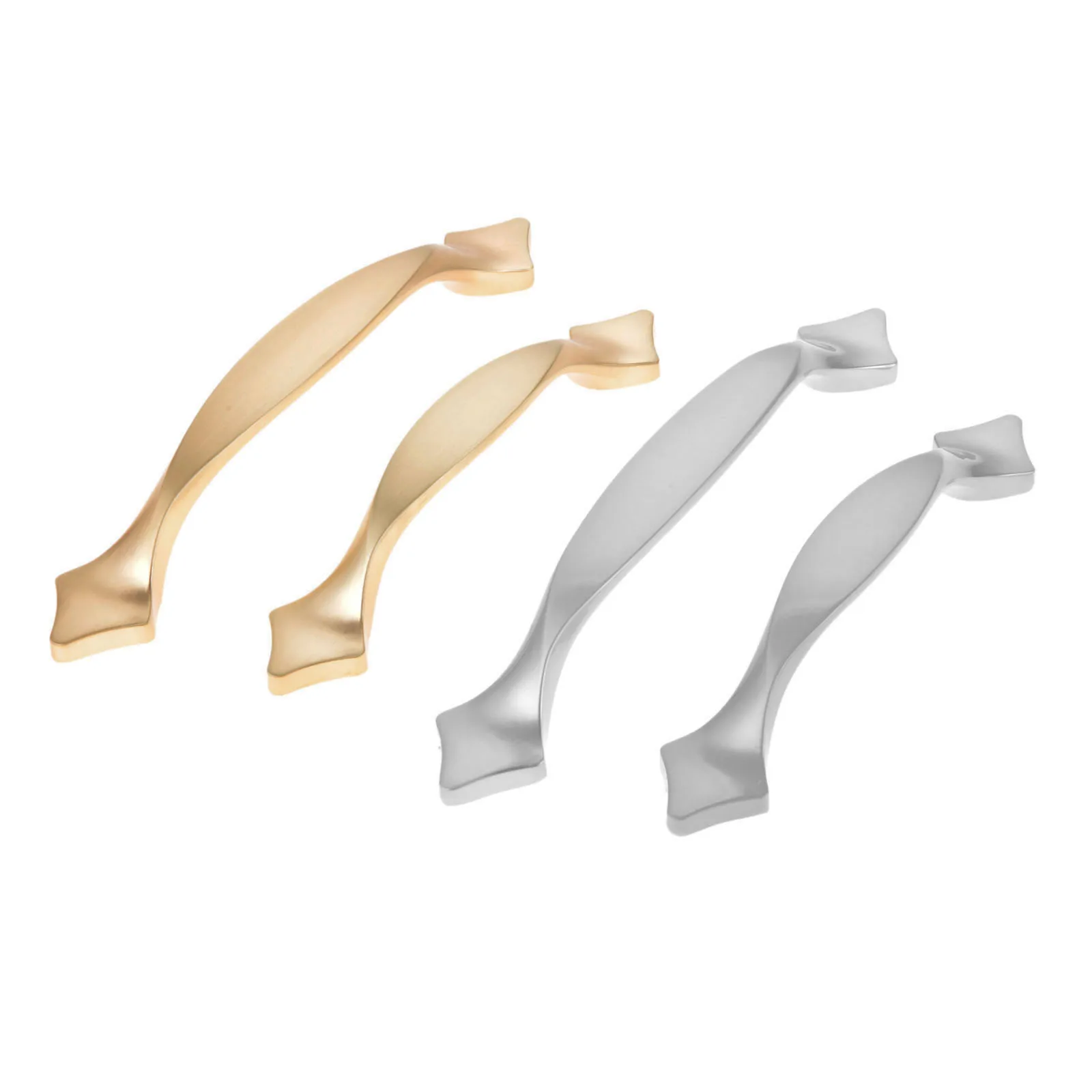 

1Pc Gold/Silver Modern Handle Smooth Sleek Pull Simple Style Knob 142/180mm Length Furniture Cupboard Drawer Handle