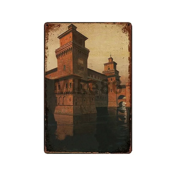 

Firenze Italy Verona Tin Sign Vintage Ravenna Retro Iron Painting Ferrara icity Poster Art 1