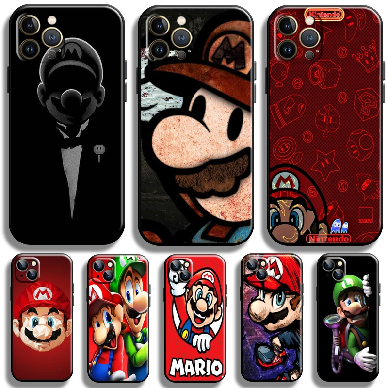 

Cartoon Super Mario Bros For Apple iPhone 13 12 11 Pro Max 12 13 Mini X XR XS Max SE 6 6S 7 8 Plus Phone Case TPU Back