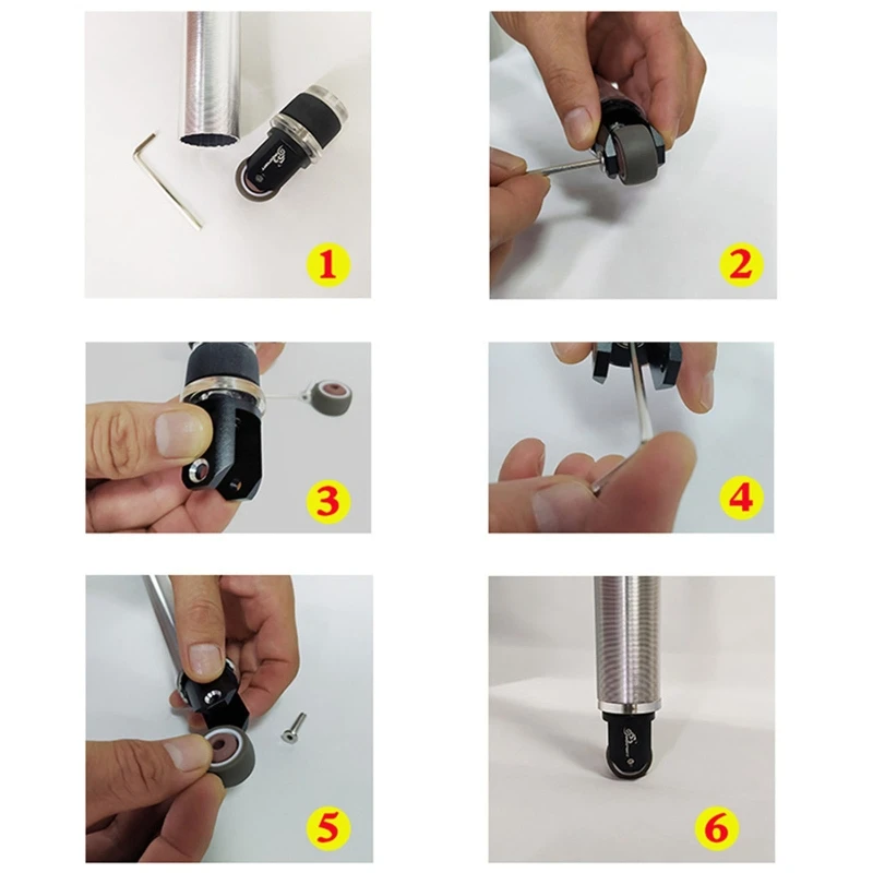 

Folding Bike Seatpost Swivel Caster Hidden Auxiliary Wheel 360° Rotation Universal Wheel for Transport Travel Parking