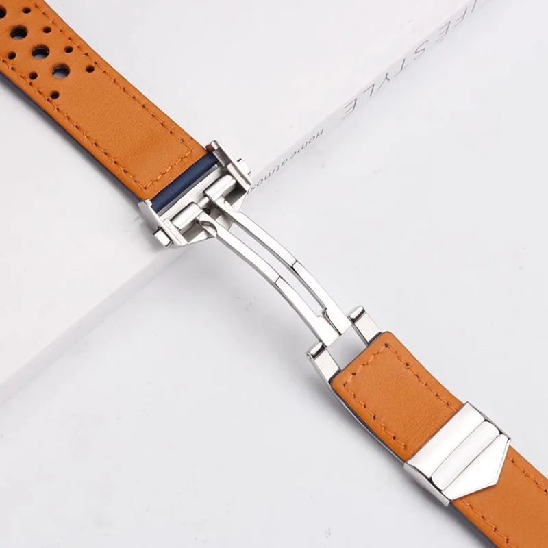 Для TAG Heuer Calera ремешок для часов из воловьей кожи синий коричневый черный красный