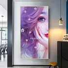 5D алмазная живопись сделай сам, мозаика, портрет девушки сделай сам, полноразмернаякруглая алмазная живопись, Набор для вышивки крестиком, ремесла, предметы интерьера