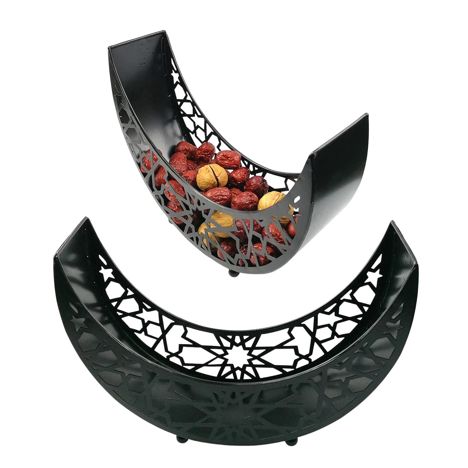 

Eid Mubarak Decorations Iron Eid Mubarak Dessert Tray Metal Cutout Serving Tableware Tray For Eid Party Islamic Decorations For