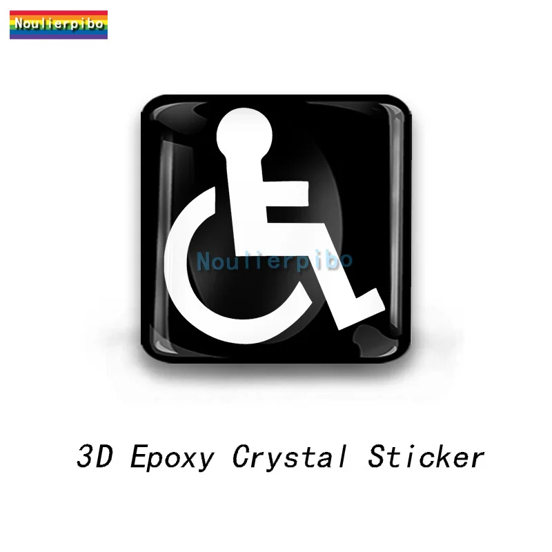 

3D практичная стерео эпоксидная купольная наклейка для автомобиля синяя виниловая инвалидная коляска для инвалидов подходит для автомобиля мотоцикла сотового телефона холодильника