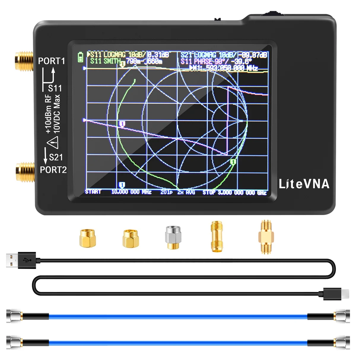 Новый LiteVNA 6 ГГц VNA 2 8 дюйма LCDHF VHF UHF УФ векторный сетевой анализатор