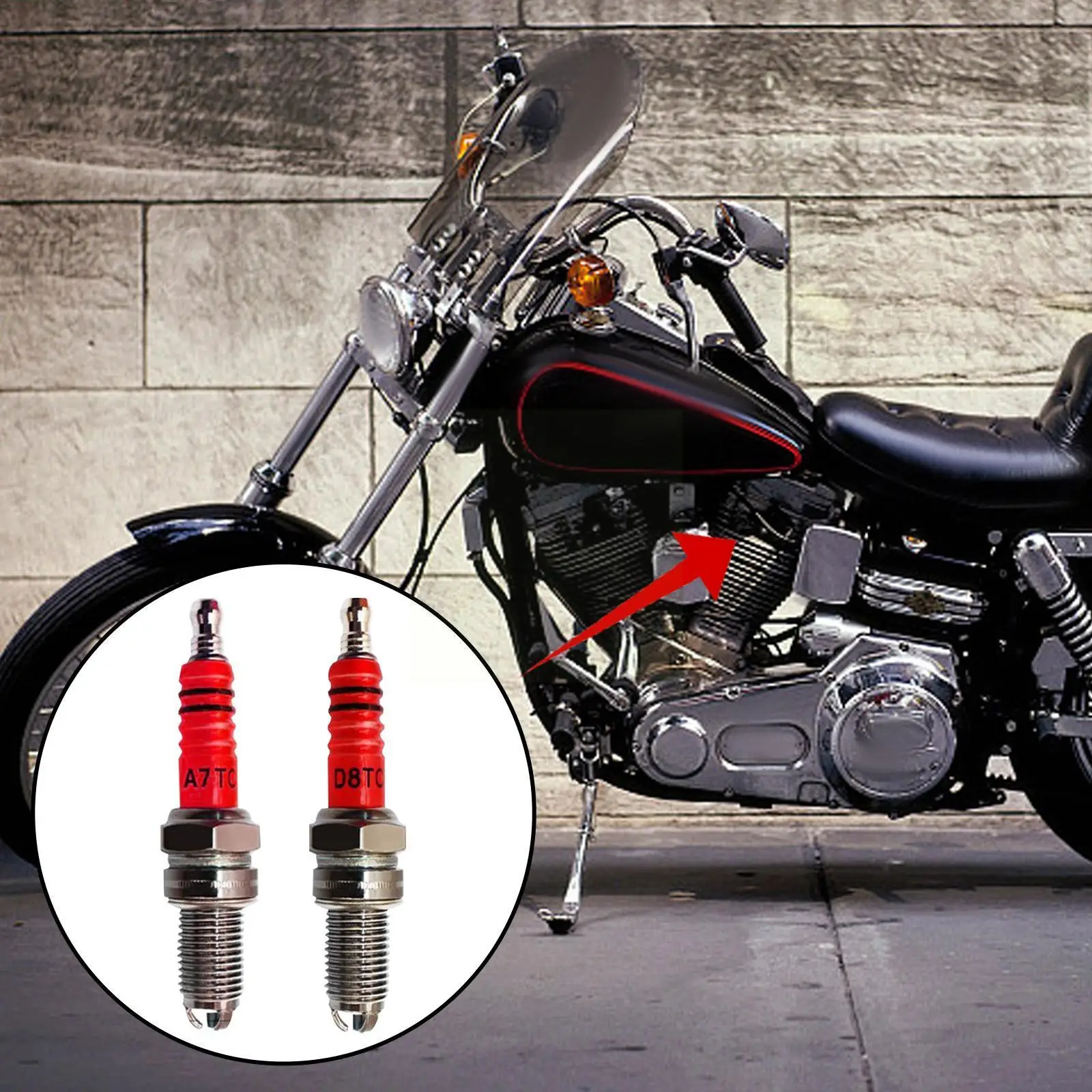 

D8TC A7TC Spark Plug Racing Spark Plug 3 Electrode For 125CC, 150CC, 200CC, 250CC Atv Scooter Dirt Bike Go Kart Triple Elec W1Y7